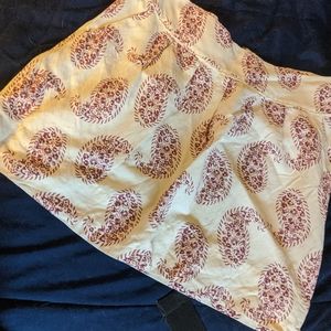 Linen paisley pattern skirt